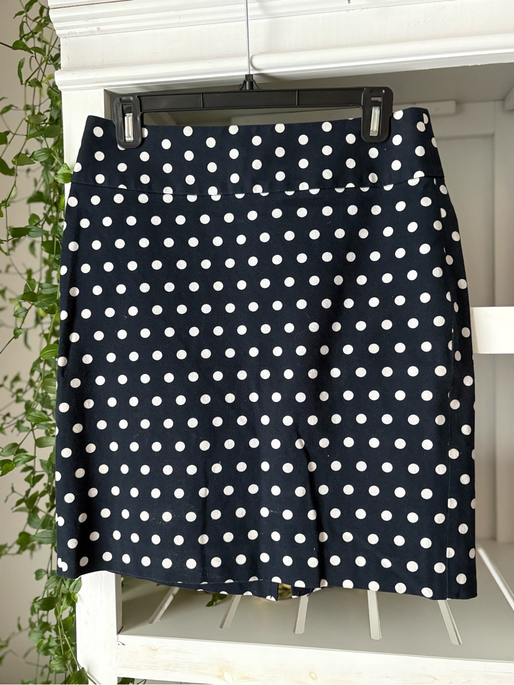Banana Republic Navy and White Polka Dot Mini Skirt